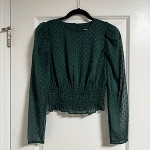 Express Dark Green Women's Blouse